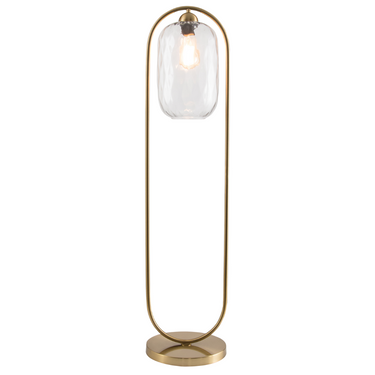 Metal Floor Lamp with Clear Wavy Glass SL422 BRASS